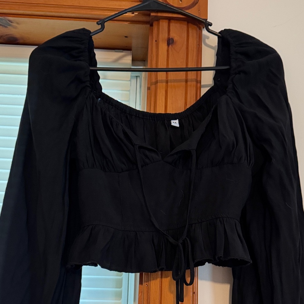 Elegant Black Women's Crop Top